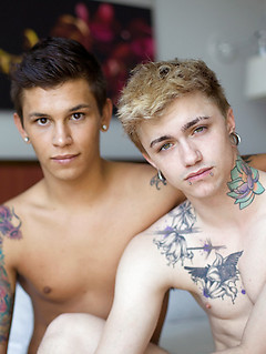Two young gay stars Jake Bass and Seth Knight Flip in one-on-one scene