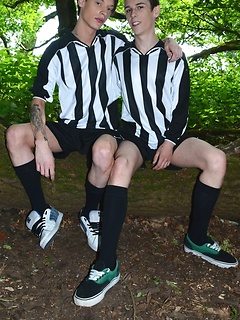 Football Forest Fun Gets Two Brit Boys Out Of Their Kits & Into Hot Raw Suck-&-Fuck Action!