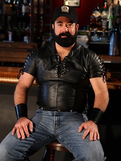 When you are the prowl for a hot bear playmate, you wont be disappointed to find sexy bear Scott Cardinal in a bar