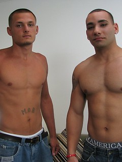 Two hot rent boys suck cock for cash.