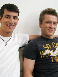 Straight boy Ryan sucks his first gay cock.