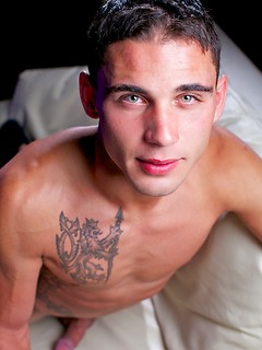 Tattoed college dude shows his nude body