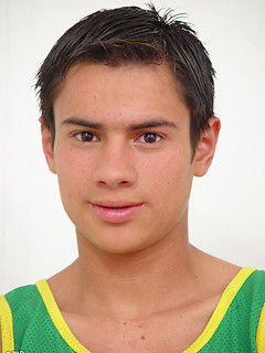 Sexy boy makes a three-point shot