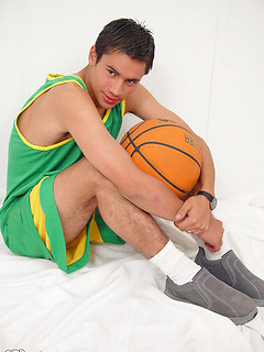 Sexy boy makes a three-point shot