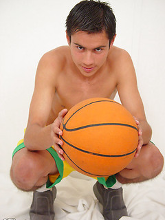 Sexy boy makes a three-point shot