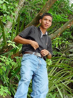 Handsome and horny latin guy demonstrates body