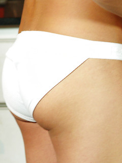 Two boys enjoy kitchen butt cramming