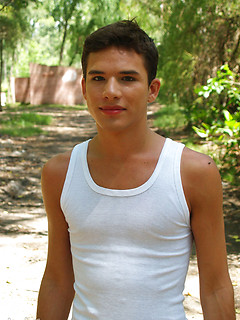 Lost twink riding up the dirt road