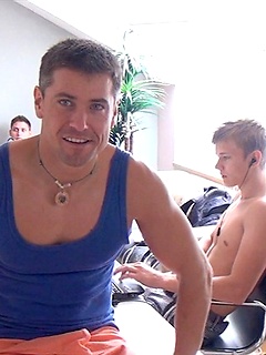 American stud Alex Waters jackoff fun with another American