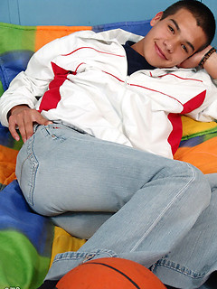 Sweet teen boy exposing his goodies