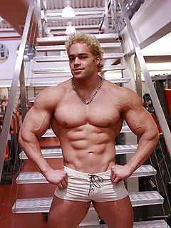 20-year old Ricky Wollensky just loves to pump his big boyish muscles