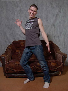 Strong teen boy uncovers his love muscle