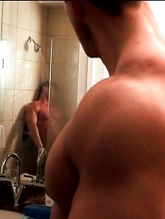 Two muscle hunks jerking off