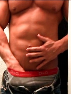 Two muscle hunks jerking off