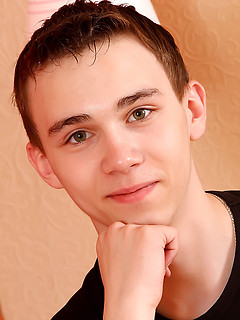 Cute teen boy first adult photo session
