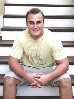 College dude Mac shows his rod