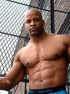 Ebony bodybuilder Doug Towers