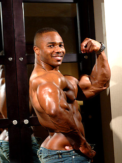 Black bodybuilder Darrel Hobson