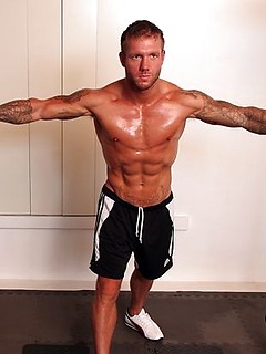 Workout buddies fucking in a gym