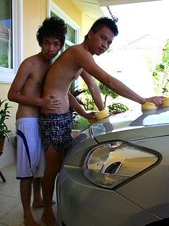 Two Gay Thai Boys in Car Wash Boys