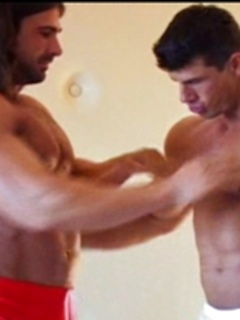 Muscle gays fighting