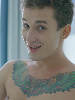 Dennis fucking himself with his own cock!