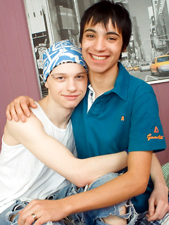 Blond bottom twink Kenny filled with cock