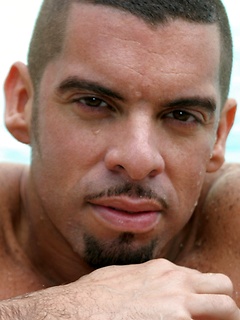 Very sexy latin stud stroking dick