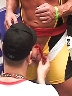 Muscled gay stud gets bounded