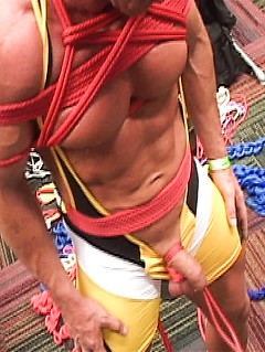 Muscled gay stud gets bounded