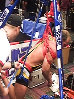 Muscled gay stud gets bounded