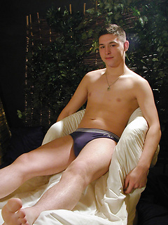 Cheeky young Illia strips off and gives us a peek at his hot body