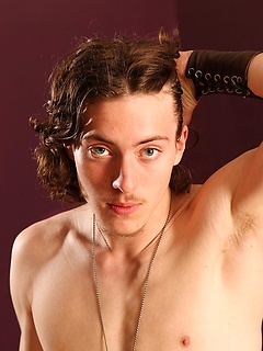 Str8 long-haired handsome showing his nude beaty