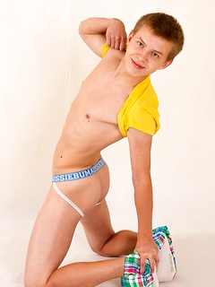 18 year old handsome guy Eugene Small shows delights