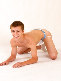 18 year old handsome guy Eugene Small shows delights