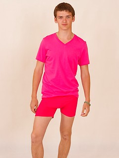 Stare at Danny Roulier exposing his body in trunks