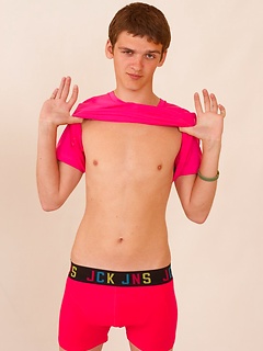 Stare at Danny Roulier exposing his body in trunks