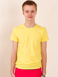 Cute blonde guy Matthew Philipps poses first-time