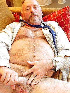 After A Long, Hard Day, Suited DILF Bo Francis Strips Down and Strokes One Out