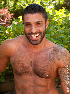 Raul's black hair, olive complexion and furry chest give away his roots: Italian AND Lebanese