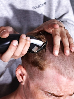 Head Shaved And Face Fucked!