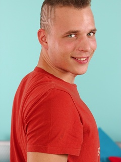 Roy Garrett sends a load from his hard small cock.