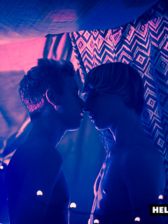 The sexy pair start swapping spit